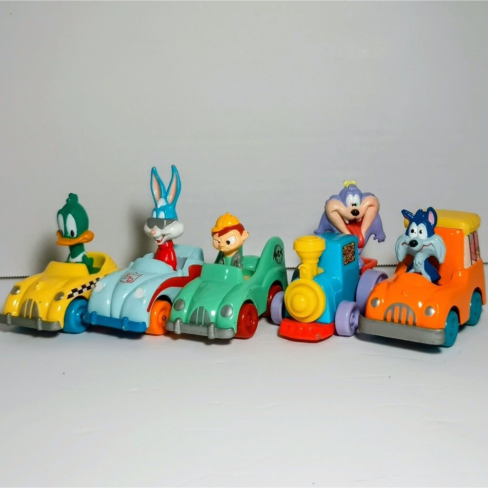 Vintage Looney Tunes McDonald’s 1990s Happy Meal Diecast Vehicles Toy Lot (5)